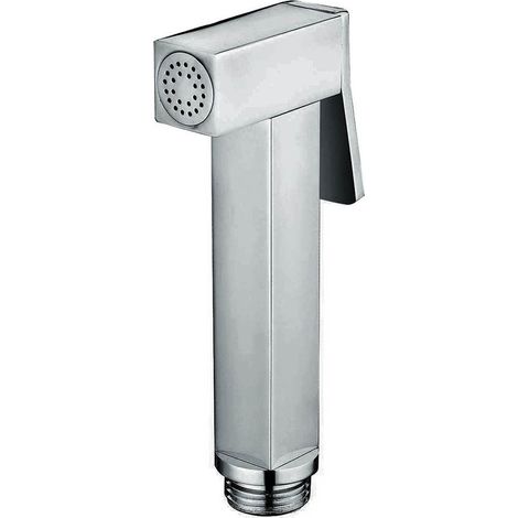 Kibath Recambio ducheta grifo wc hidroescobilla cuadrada cromo