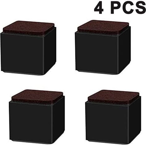 Lot de 4 patins de protection antidérapants pour pieds de table, canapé ou lit, résistants et durables.