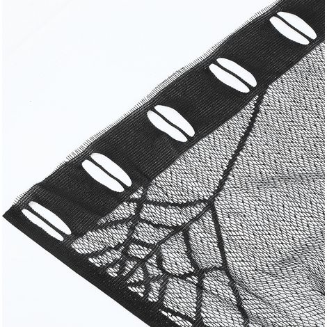 Rideau de fenêtre en dentelle noire pour Halloween, rideau chauve-souris, accessoires de décoration pour fêtes à la maison (1/5)
