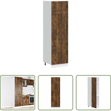 Holzwerkstoff - Küchenschrank Lucca Räuchereiche Holzwerkstoff (1/5)
