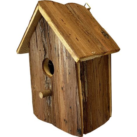 Rustic Barkwood Birdhouse Nest Box