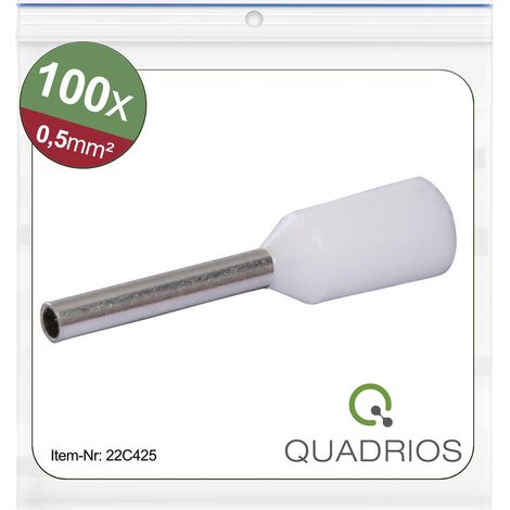 Quadrios 22C425 Aderendhülse 0.5 mm² Teilisoliert Weiß 1 Set (1/4)