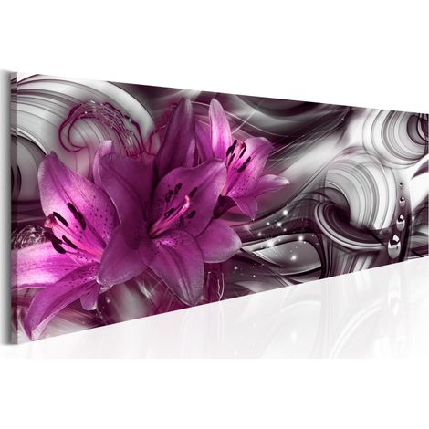 Tableau Imprimé "Fond Violet" 40 x 120 cm (1/2)
