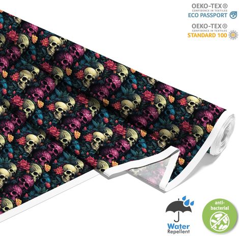 Outdoor dekostoffe oxford - Motiv der Schädel I DX4801 (1/5)