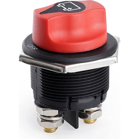 Interrupteur de Batterie Interrupteur Isolateur de Batterie 12 V / 24 V 200 A Interrupteur de Déconnexion de Batterie Interrupteur Principal Etanche pour Bateau Moto Yacht Voiture Bus RV Véhicule UTV(