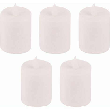 Bougies LED d'extérieur lot de 5 blanches flamme vacillante