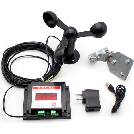 Anemograph Tower Crane Anemometer, Wind Speed Indicator Wind Direction Indicator Wind Speed Sensor Wind Measurement Anemoscope (A) (1/5)