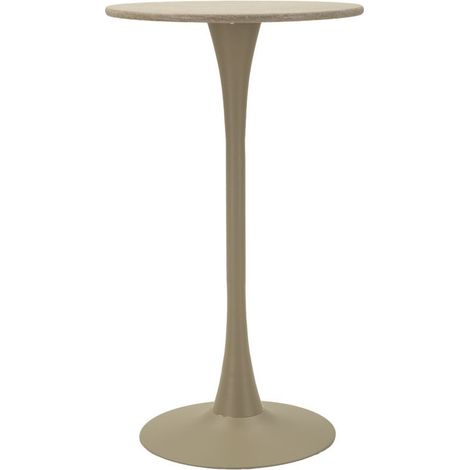 Table de Bar Ronde "Alaska" 106cm Crème (1/5)