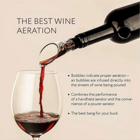 Ouvre-Bouteille Pompe À Air - Pour Vin Rouge Et Bière - Acier Inoxydable Et Polycarbonate - Kit Complet Avec Bouchons Sous Vide Et Verseur - 1 Pièce (1/5)