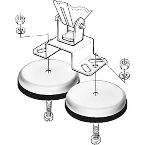Support pour pied magnétique Hella 8HG 004 806-001 (1/3)