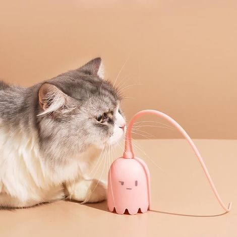 Bâton Électrique Intelligent pour Chat, Jouet Rotatif existent en Silicone, 1 Ensemble (1/4)