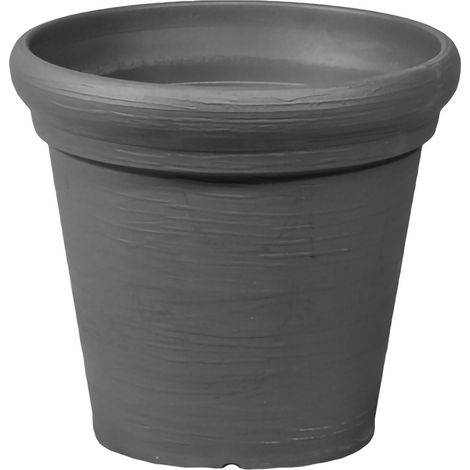 Objekte Lou, Vase, Strukturfarbe Made in Italy, Strukturmaterial in Schwarz Anthrazit (1/3)