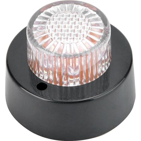 Feu de gabarit latéral rond miniature 24 V pour remorque et camion (blanc)