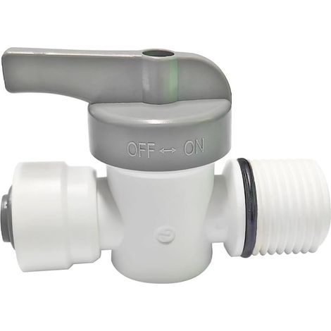 pezzo Valvola di intercettazione/isolamento, da 1/2" maschio a connettore rapido a innesto da 1/4", connettore per filtro acqua, valvola a sfera di intercettazione in linea (1/5)