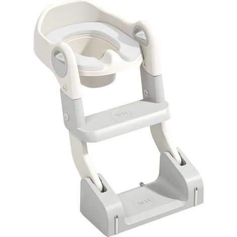 Haloyo® Sedile per WC per bambini, sgabello per WC per neonati, riduttore per WC per neonati, per l'addestramento al vasino, grigio (1/5)