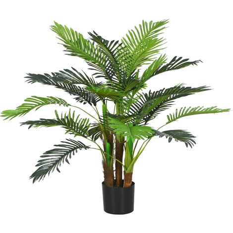 Plante artificielle Palmier 100 cm avec 27 branches pour intérieur et extérieur (1/5)
