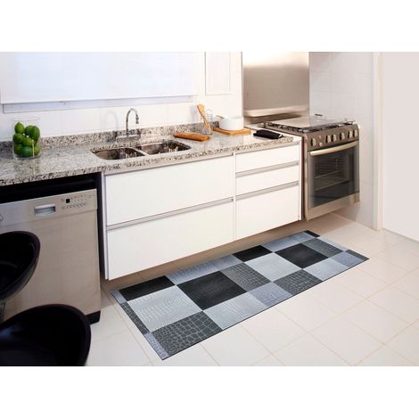ATTICGO Tapis animal print lavable SALLY Gris 48x200 cm (1/4)