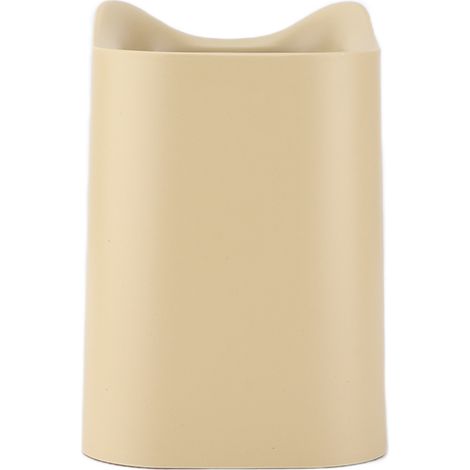 Poubelle de bureau, idéale pour la maison, le bureau ou la chambre d'étudiant. Mini-poubelle mignonne avec couvercle à secouer. Jaune.