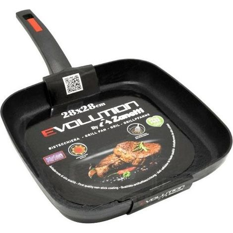 Grill en acier de 28x28 cm Evolution Zanetti