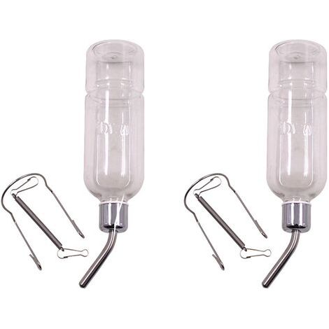 Biberon Lapin Nain , Abreuvoir Lapin Automatique, Biberon Cochon D'inde Plastique Biberon Hamster 180ml  2Pcs Blanc (1/5)