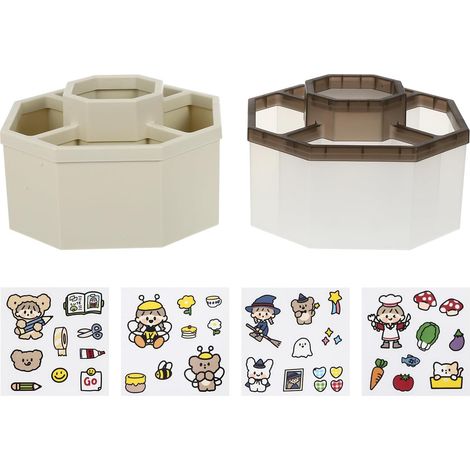 stylos rotatif lot de 2 boîte de rangement de bureau