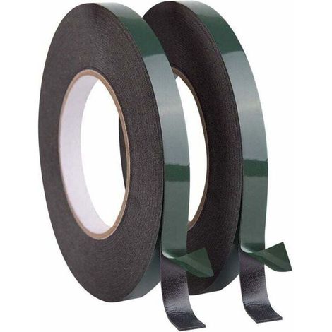 2 Rouleaux de 12mm - Ruban Adhésif double face - Scotch Double Face Extra fort - De Montage Imperméable - Pour les moulures automobiles LED - 10m chaque rouleau (1/4)