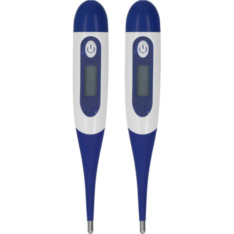 Lot de 2 thermomètres animaux coque plastique affichage LCD précis électronique