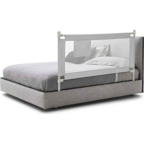 Barrière de sécurité antichute pour bébé (grise, sans image, écartement à 12 niveaux, 1,5 m) (1/5)