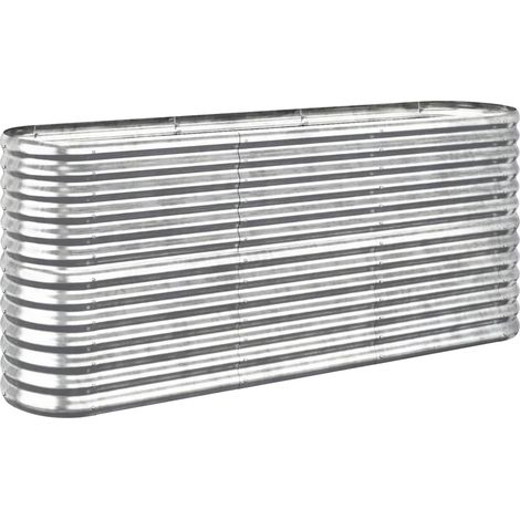 Jardinera elevada para plantas y flores apta para terrazas y jardines acero con recubrimiento en polvo acabado plata 020039690 (1/5)