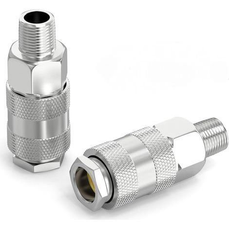 Stück 1/4-Zoll-Druckluftschlauchverbinder, 1/4"-Außengewinde-Euro-Druckluftkompressoranschlüsse, Schnellkupplungen für Druckluftschläuche, Druckluftkupplung (1/5)