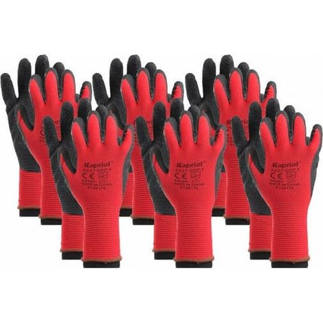 paires de gants de manutention générale EASY GRIP rouge KAPRIOL - Taille: 10 (SKU produit : 92866766  SKU Offre : 829ST03) (1/2)