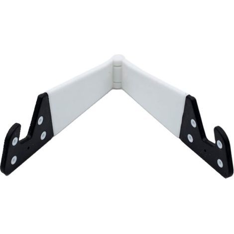 Handy- oder Tablet-Ständer, stabiler Tischständer, bis zu 90° neigbar, kompatibel mit allen Modellen, faltbar und kompakt (11,3 x 3 cm), weiß (1/3)