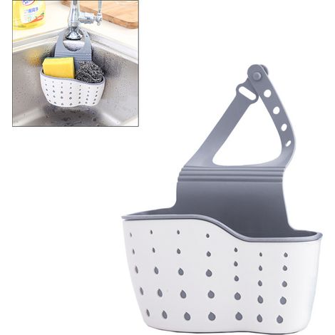 Étagère de Sink pour Éponge et Savon, Rack de Drainage Organisateur de Cuisine et Salle de Bain Ajustable