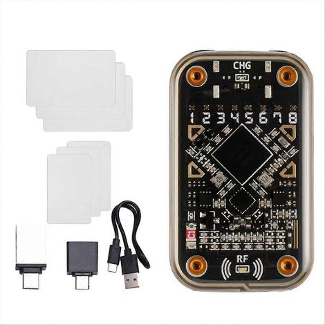 Lecteur de puces RFID Chameleon Ultra + émulateur de cartes à puce sans contact CUID/UID (3 cartes) 125 kHz 13,56 MHz (décodage de badges) (1/5)
