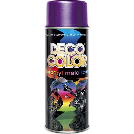 Barniz acrílico metálico Deco Color, color morado metálico, en spray, 400 ml (1/2)