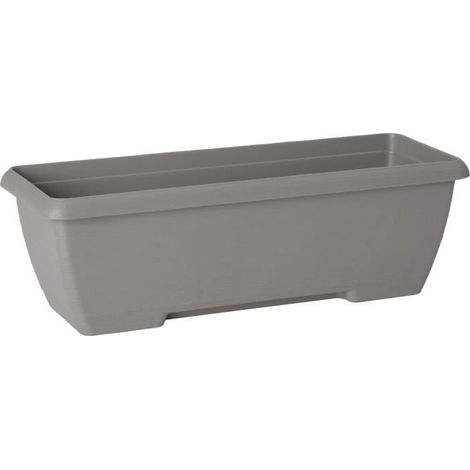 Jardinière - GARDEN ID Teramo - Noir 60 cm - Solidité - Réserve d'eau intégrée - Recyclé & 100% recyclable - Volume pour plantes
