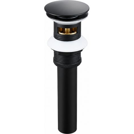 Bonde de lavabo pop-up en cuivre noir avec trop-plein pour vasque salle de bain 22,4 × 7,1 × 7 cm 345 g – Livraison gratuite (1/5)