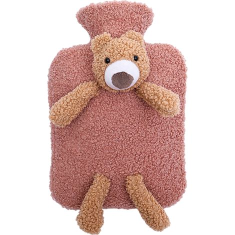 Bouillotte avec housse en peluche douce - Sac de chaleur pour soulager les muscles, la tête et les épaules en hiver (1/5)