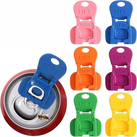 Ensemble de 6 ouvre-boîtes – Ouvre-boîte – Outil pour ouvrir facilement les boîtes de conserve – Idéal pour les fêtes et les réunions – Plastique – Multicolore assorti (1/5)