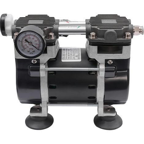 Pompa per vuoto, design senza olio, portata 45 l/min, nera (1/2)
