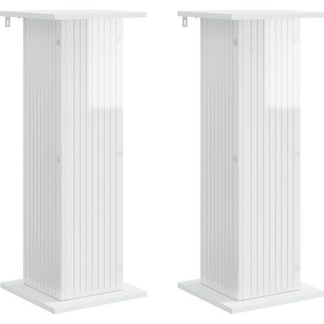 Supports pour plantes, 2 unités, blanc éclatant, 30,5 x 30 x 80,5 cm (1/5)