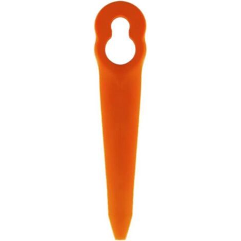 100 lames orange L90 pour tondeuses à gazon Einhell, Bosch et CMI - Lames en plastique (1/5)