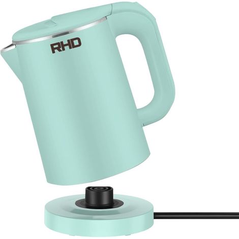 0.8L petite bouilloire électrique pour l'eau bouillante, bouilloire de voyage en acier inoxydable, 1000W rapide bouillir théière, la protection de l'ébullition à sec, l'arrêt automatique, vert (1/5)