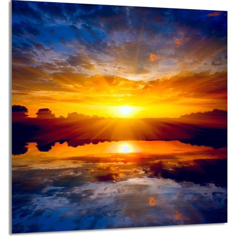 Panneau de verre POUR la cuisine 60x65 Soleil (1/5)