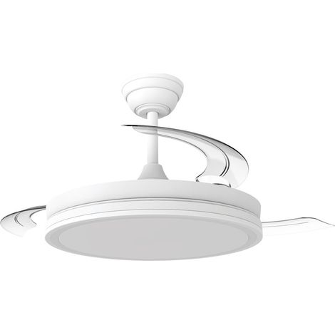 Ventilador LED aspas retráctiles Night Eco Mate Blanco 48W