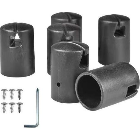 Capuchons de poteaux d'enceinte de Trampoline, Support supérieur de Poteau de Filet de Trampoline pour poteaux de 1 Pouce, Capuchon de Tige de Coque, 6 pièces (1/5)