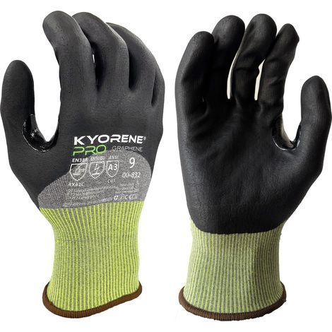 Gants de manutention KYORENE 00-832 taille 6, Résistant aux coupures, 12 Paires, Noir ( Prix pour Paquet de 12 Paires )