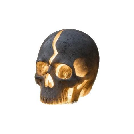 Crâne décoratif en résine blanche pour Halloween, accessoire créatif et effrayant, décoration de fête pour maison hantée, salon, entrée, jardin, soirée à thème et intérieur (1/5)