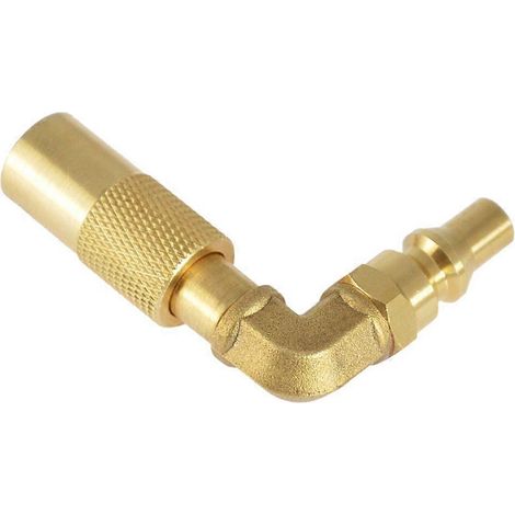 Raccord coude propane 1/4 pouce pour barbecue extérieur basse pression - Connecteur laiton compatible grill gaz, adaptateur coudé 1/4NPT, pièce remplacement BBQ. (1/4)