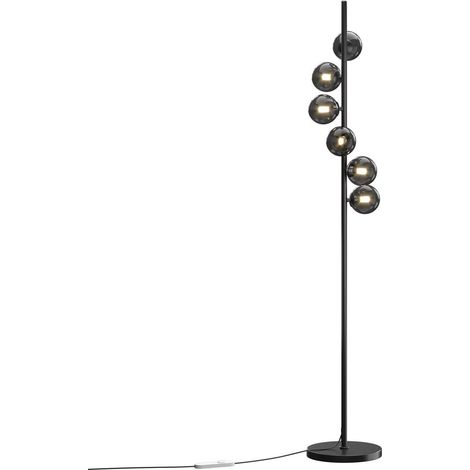 Maytoni Dallas Lampadaire Dallas à plusieurs bras, noir, ampoule G9 à intensité variable